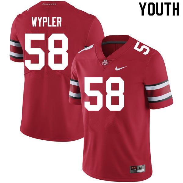Ohio State Buckeyes #58 Luke Wypler Youth Official Jersey Scarlet